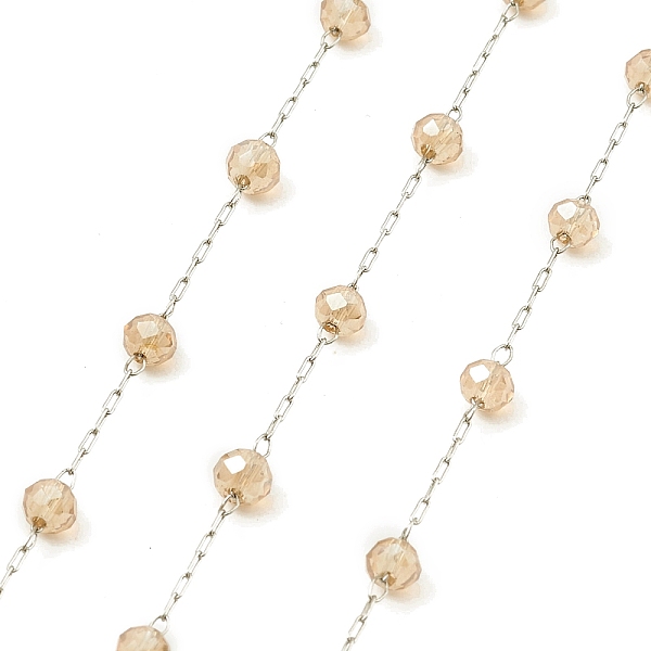PandaHall Glass Round Beaded Chains, with 304 Stainless Steel Findings, Unwelded, with Spool, Moccasin, 3x3.5mm, about 16.40 Feet(5m)/Roll..., Orange
PandaHall Glass Round Beaded Chains, with 304 Stainless Steel Findings, Unwelded, with Spool, Moccasin, 3x3.5mm, about 16.40 Feet(5m)/Roll..., Orange