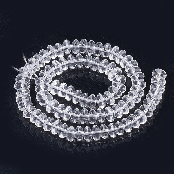 PandaHall Synthetic Quartz Crystal Beads Strands, Rondelle, 8~8.5x4.5~5mm, Hole: 1.2mm, about 87pcs/strand, 15.5 inch Quartz Crystal..., Clear
PandaHall Synthetic Quartz Crystal Beads Strands, Rondelle, 8~8.5x4.5~5mm, Hole: 1.2mm, about 87pcs/strand, 15.5 inch Quartz Crystal..., Clear