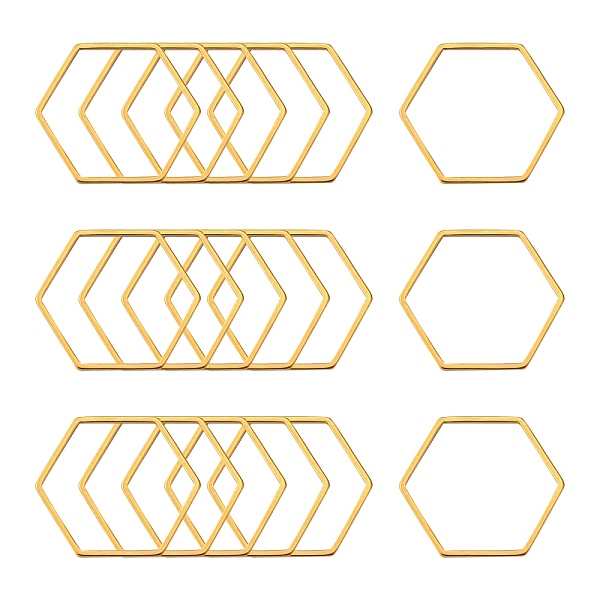 PandaHall 304 Stainless Steel Linking Ring, Hexagon, Golden, 20x22.5x0.8mm 304 Stainless Steel Hexagon
PandaHall 304 Stainless Steel Linking Ring, Hexagon, Golden, 20x22.5x0.8mm 304 Stainless Steel Hexagon