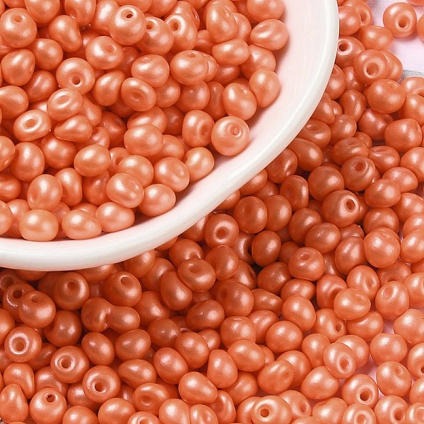 PandaHall 6/0 Glass Seed Beads, Opaque Colours Luster, Teardrop, Coral, 4~5x4~4.5x3~4mm, Hole: 0.8~0.9mm, about 5625pcs/pound Glass Teardrop..., Red
PandaHall 6/0 Glass Seed Beads, Opaque Colours Luster, Teardrop, Coral, 4~5x4~4.5x3~4mm, Hole: 0.8~0.9mm, about 5625pcs/pound Glass Teardrop..., Red