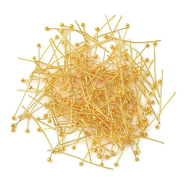 PandaHall Brass Ball Head pins, Cadmium Free & Lead Free, Golden, 25x0.5mm, 24 Gauge, Head: 2mm Brass
PandaHall Brass Ball Head pins, Cadmium Free & Lead Free, Golden, 25x0.5mm, 24 Gauge, Head: 2mm Brass