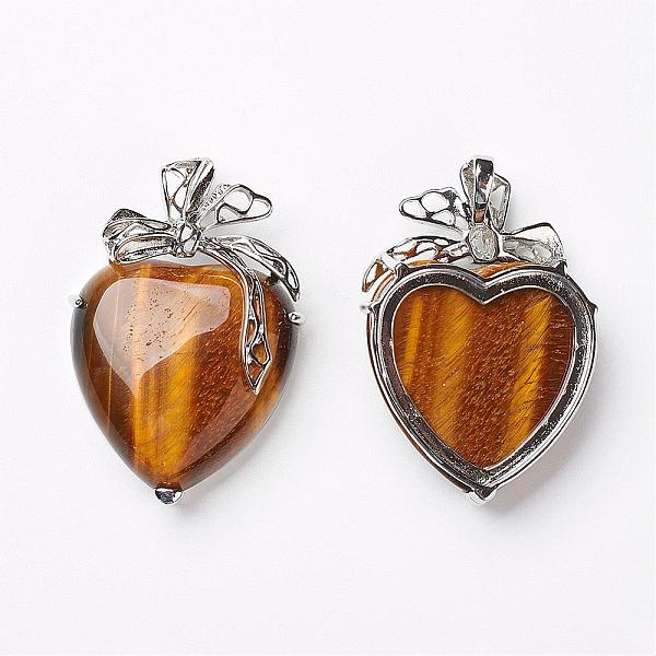 PandaHall Tiger Eye Pendants, with Platinum Tone Brass Findings, Heart, 46x32x10mm, Hole: 3.5x6mm Tiger Eye Heart
PandaHall Tiger Eye Pendants, with Platinum Tone Brass Findings, Heart, 46x32x10mm, Hole: 3.5x6mm Tiger Eye Heart