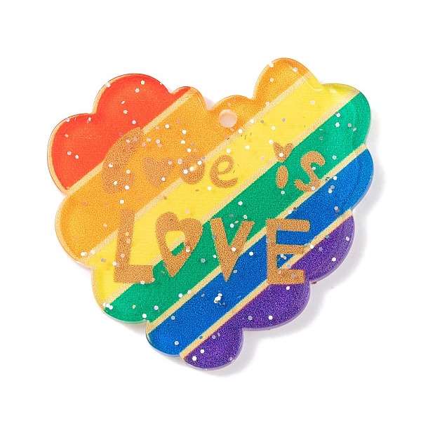 PandaHall Rainbow Theme Acrylic Pendants, Heart, 35x38x2mm, Hole: 1.7mm Acrylic Heart
PandaHall Rainbow Theme Acrylic Pendants, Heart, 35x38x2mm, Hole: 1.7mm Acrylic Heart