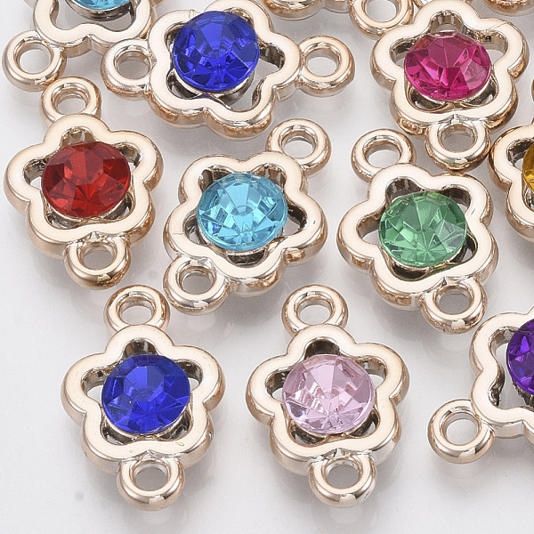 PandaHall UV Plating ABS Plastic Links connectors, with Acrylic Rhinestone, Light Gold, Flower, Mixed Color, 24x15x7mm, Hole: 3mm Plastic..., Multicolor
PandaHall UV Plating ABS Plastic Links connectors, with Acrylic Rhinestone, Light Gold, Flower, Mixed Color, 24x15x7mm, Hole: 3mm Plastic..., Multicolor