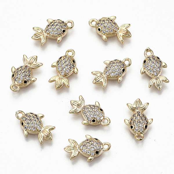 PandaHall Brass Micro Pave Clear Cubic Zirconia Charms, Nickel Free, Goldfish Shape, Real 18K Gold Plated, 14x8.5x3mm, Hole: 1.2mm...
PandaHall Brass Micro Pave Clear Cubic Zirconia Charms, Nickel Free, Goldfish Shape, Real 18K Gold Plated, 14x8.5x3mm, Hole: 1.2mm...