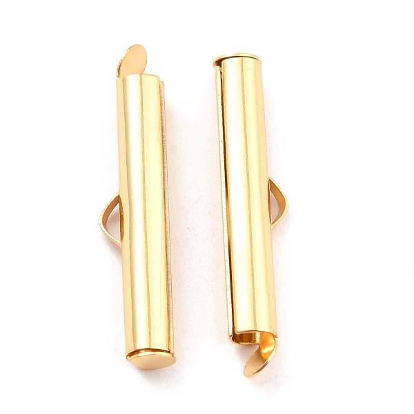 PandaHall 304 Stainless Steel Slide On End Clasp Tubes, Slider End Caps, Real 18K Gold Plated, 25x6x4mm, Hole: 3.5x1.5mm, Inner Diameter...
PandaHall 304 Stainless Steel Slide On End Clasp Tubes, Slider End Caps, Real 18K Gold Plated, 25x6x4mm, Hole: 3.5x1.5mm, Inner Diameter...