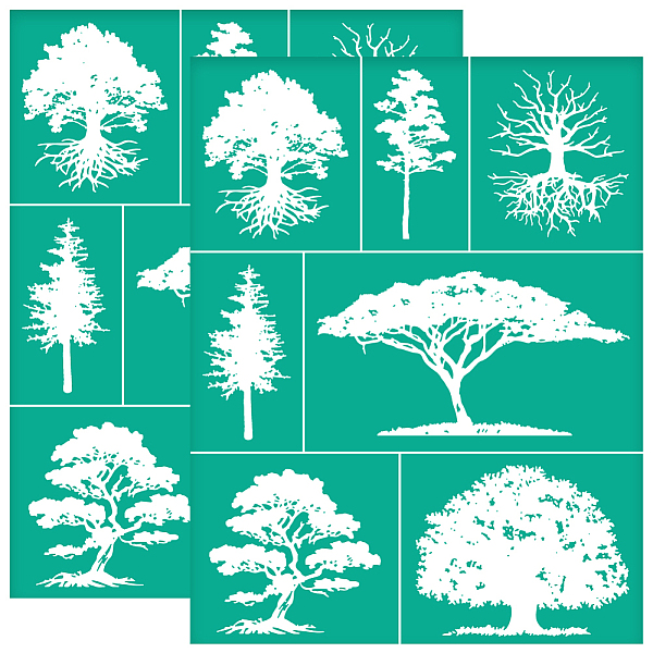 PandaHall Self-Adhesive Silk Screen Printing Stencils, for Painting on Wood, DIY Decoration T-Shirt Fabric, Turquoise, Tree, 220x280mm..., Green
PandaHall Self-Adhesive Silk Screen Printing Stencils, for Painting on Wood, DIY Decoration T-Shirt Fabric, Turquoise, Tree, 220x280mm..., Green