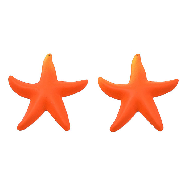 PandaHall Spray Painted Iron Big Pendants, Starfish, Dark Orange, 50x46.5x6mm, Hole: 1mm Iron Starfish
PandaHall Spray Painted Iron Big Pendants, Starfish, Dark Orange, 50x46.5x6mm, Hole: 1mm Iron Starfish