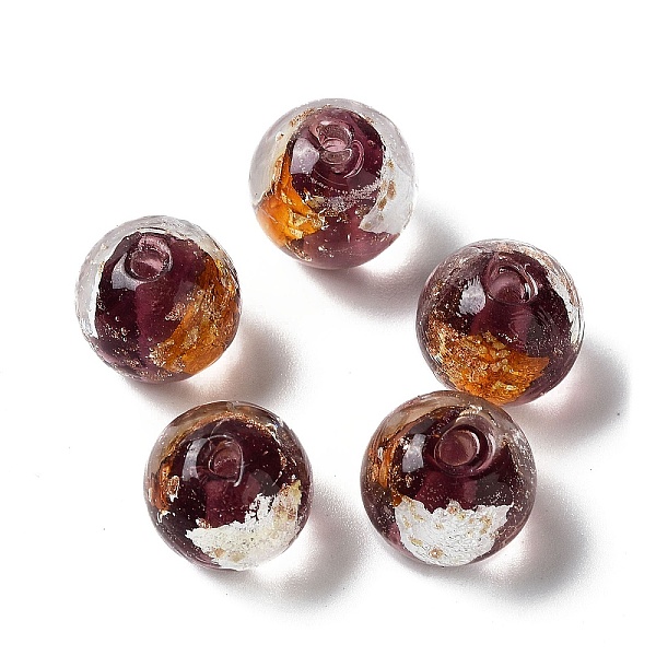 PandaHall Handmade Lampwork Bead, with Gold Foil, Round, Rosy Brown, 11.5~12x11~11.5mm, Hole: 1.8~2mm Lampwork Round
PandaHall Handmade Lampwork Bead, with Gold Foil, Round, Rosy Brown, 11.5~12x11~11.5mm, Hole: 1.8~2mm Lampwork Round