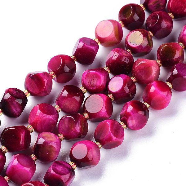 PandaHall Natural Tiger Eye Beads Strands, Dyed & Heated, with Seed Beads, Six Sided Celestial Dice, Medium Violet Red...
PandaHall Natural Tiger Eye Beads Strands, Dyed & Heated, with Seed Beads, Six Sided Celestial Dice, Medium Violet Red...
