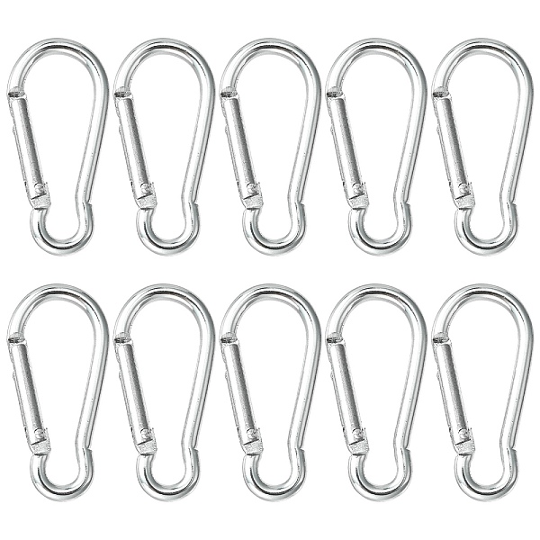 PandaHall Aluminum Rock Climbing Carabiners, Key Clasps, with Iron Findings, Stainless Steel Color, 48~48.5x22.5~23x6mm Aluminum Others
PandaHall Aluminum Rock Climbing Carabiners, Key Clasps, with Iron Findings, Stainless Steel Color, 48~48.5x22.5~23x6mm Aluminum Others