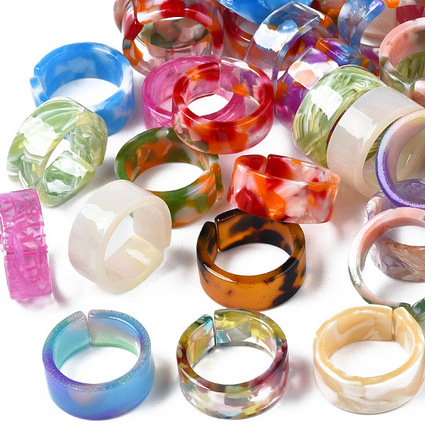 PandaHall Resin Wide Band Cuff Ring, Open Ring for Women, Mixed Color, US Size 11 3/4(21.1mm) Resin Multicolor
PandaHall Resin Wide Band Cuff Ring, Open Ring for Women, Mixed Color, US Size 11 3/4(21.1mm) Resin Multicolor