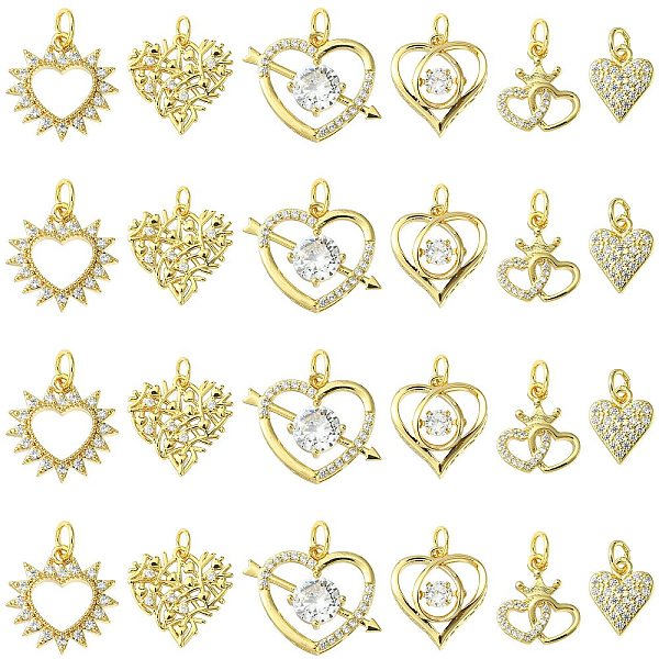 PandaHall 12Pcs 6 Styles Rack Plating Brass Pave Cubic Zirconia Pendants, Lead Free & Cadmium Free, with Jump Ring, Long-Lasting Plated..., Clear
PandaHall 12Pcs 6 Styles Rack Plating Brass Pave Cubic Zirconia Pendants, Lead Free & Cadmium Free, with Jump Ring, Long-Lasting Plated..., Clear