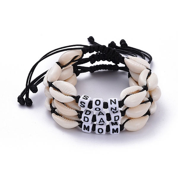 PandaHall (Jewelry Parties Factory Sale)Family Bracelets Sets, Adjustable Korean Waxed Polyester Cord Braided Bead Bracelets, with Acrylic..., Black
PandaHall (Jewelry Parties Factory Sale)Family Bracelets Sets, Adjustable Korean Waxed Polyester Cord Braided Bead Bracelets, with Acrylic..., Black