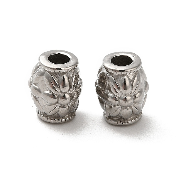 PandaHall 304 Stainless Steel Beads, Oval with Flower, Stainless Steel Color, 8x6.5mm, Hole: 2.5mm 304 Stainless Steel Oval
PandaHall 304 Stainless Steel Beads, Oval with Flower, Stainless Steel Color, 8x6.5mm, Hole: 2.5mm 304 Stainless Steel Oval