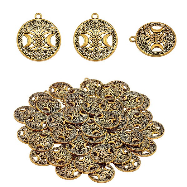 PandaHall 60Pcs Life of Tree Moon Charm Pendant Triple Moon Goddess Pendant Ancient Bronze for Jewelry Necklace Earring Making crafts...
PandaHall 60Pcs Life of Tree Moon Charm Pendant Triple Moon Goddess Pendant Ancient Bronze for Jewelry Necklace Earring Making crafts...