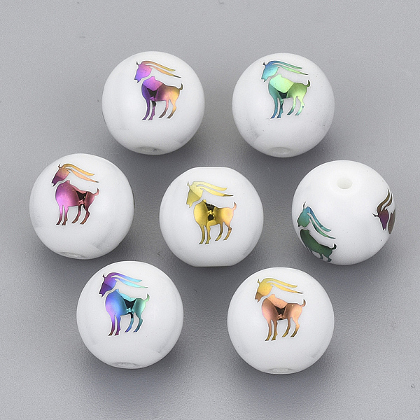 PandaHall Electroplate Glass Beads, Round with Constellations Pattern, Multi-color Plated, Capricorn, 10mm, Hole: 1.2mm Glass Capricorn
PandaHall Electroplate Glass Beads, Round with Constellations Pattern, Multi-color Plated, Capricorn, 10mm, Hole: 1.2mm Glass Capricorn