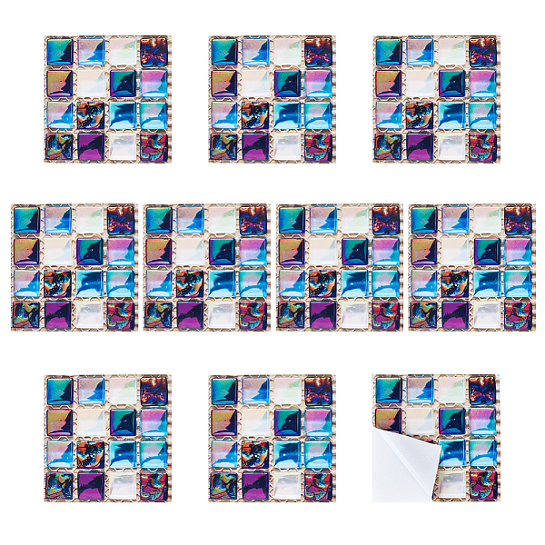 PandaHall 10 Sheets PVC Self Adhesive Mosaic Tile Stickers, Removable Wallpaper Tile, Waterproof Oilproof Decorative Decaks for Kitchen...
PandaHall 10 Sheets PVC Self Adhesive Mosaic Tile Stickers, Removable Wallpaper Tile, Waterproof Oilproof Decorative Decaks for Kitchen...