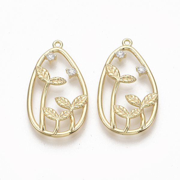 PandaHall Brass Micro Pave Clear Cubic Zirconia Pendants, Nickel Free, teardrop, with Glass, Real 18K Gold Plated, 28.5x16x2.5mm, Hole...
PandaHall Brass Micro Pave Clear Cubic Zirconia Pendants, Nickel Free, teardrop, with Glass, Real 18K Gold Plated, 28.5x16x2.5mm, Hole...