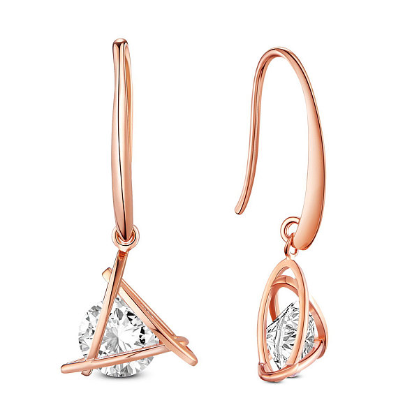 PandaHall SHEGRACE 925 Sterling Silver Dangle Earrings, with Grade AAA Cubic Zirconia, Triangle, Clear, Rose Gold, 31.5mm Sterling Silver...
PandaHall SHEGRACE 925 Sterling Silver Dangle Earrings, with Grade AAA Cubic Zirconia, Triangle, Clear, Rose Gold, 31.5mm Sterling Silver...