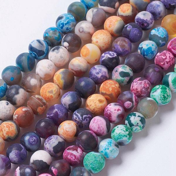 PandaHall Natural Fire Crackle Agate Bead Strands, Dyed & Heated, Frosted, Round, Mixed Color, 8mm, Hole: 1mm, about 48pcs/strand, 14.96..., Multicolor
PandaHall Natural Fire Crackle Agate Bead Strands, Dyed & Heated, Frosted, Round, Mixed Color, 8mm, Hole: 1mm, about 48pcs/strand, 14.96..., Multicolor