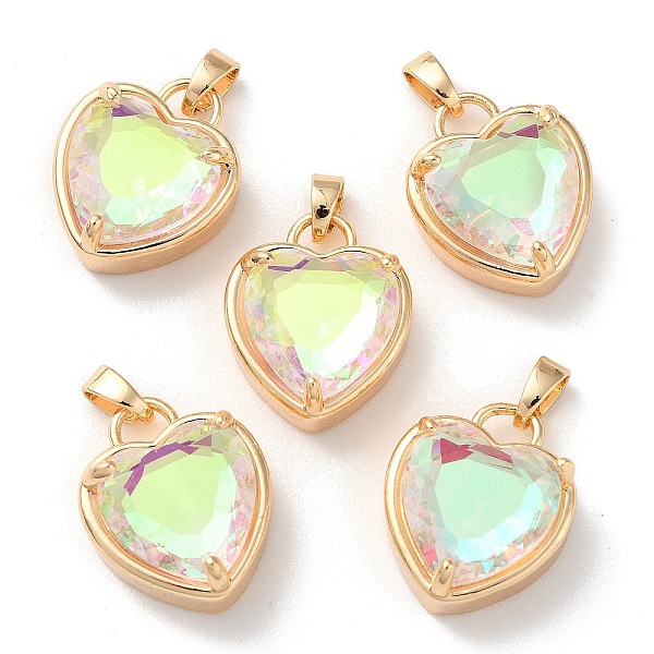PandaHall K9 Glass Pendants, with Golden Tone Brass Findings, Faceted, Heart Charms, Crystal AB, 18x15x7.7mm, Hole: 5x3mm K9 Glass Heart..., Clear
PandaHall K9 Glass Pendants, with Golden Tone Brass Findings, Faceted, Heart Charms, Crystal AB, 18x15x7.7mm, Hole: 5x3mm K9 Glass Heart..., Clear