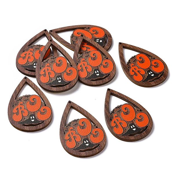 PandaHall Halloween Theme Single Face Printed Aspen Wood Big Pendants, Teardrop Charm, Word BOO, Word, 54.5x34x2.5mm, Hole: 1.6mm Wood Word
PandaHall Halloween Theme Single Face Printed Aspen Wood Big Pendants, Teardrop Charm, Word BOO, Word, 54.5x34x2.5mm, Hole: 1.6mm Wood Word