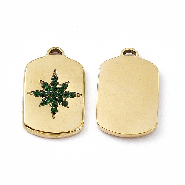 PandaHall Vacuum Plating 201 Stainless Steel Pendants, with Rhinestone, Real 18K Gold Plated, Oval Rectangle with Star Charms, Fern Green...
PandaHall Vacuum Plating 201 Stainless Steel Pendants, with Rhinestone, Real 18K Gold Plated, Oval Rectangle with Star Charms, Fern Green...