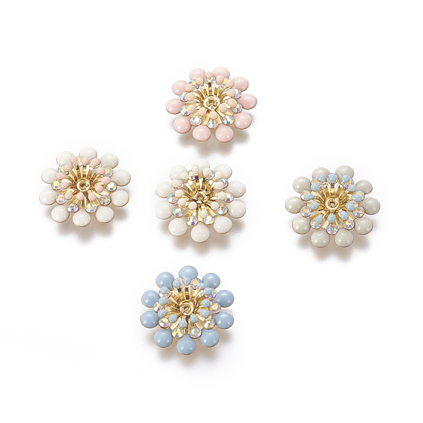 PandaHall Golden Tone Brass Bead Caps, with Rhinestone and Enamel, Flower, Mixed Color, 20.5~21x6mm, Hole: 0.8mm, Inner Diameter: 4mm..., Multicolor
PandaHall Golden Tone Brass Bead Caps, with Rhinestone and Enamel, Flower, Mixed Color, 20.5~21x6mm, Hole: 0.8mm, Inner Diameter: 4mm..., Multicolor