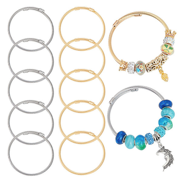 PandaHall UNICRAFTALE 12pcs 2 Colors Cuff Bangles 5.3cm Inner Diameter Bracelet Snake Charm Bracelet Expandable Elastic Bangle Stainless...
PandaHall UNICRAFTALE 12pcs 2 Colors Cuff Bangles 5.3cm Inner Diameter Bracelet Snake Charm Bracelet Expandable Elastic Bangle Stainless...