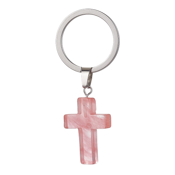 PandaHall Synthetic Cherry Quartz Glass Keychains, with 304 Stainless Steel Split Key Rings, Cross, 5.6cm, Cross: 37.5x18x5.5mm Cherry...
PandaHall Synthetic Cherry Quartz Glass Keychains, with 304 Stainless Steel Split Key Rings, Cross, 5.6cm, Cross: 37.5x18x5.5mm Cherry...