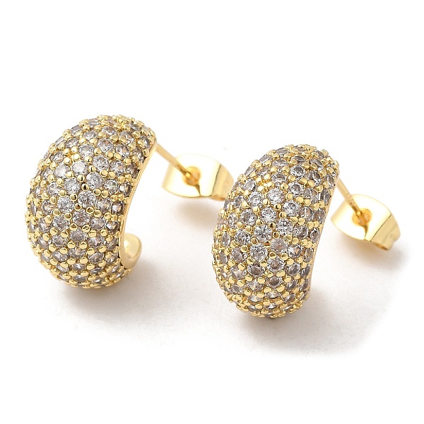 PandaHall Cubic Zirconia Crescent Moon Stud Earrings, Brass Earrings for Women, Golden, 16x9.5mm Cubic Zirconia Moon Clear
PandaHall Cubic Zirconia Crescent Moon Stud Earrings, Brass Earrings for Women, Golden, 16x9.5mm Cubic Zirconia Moon Clear