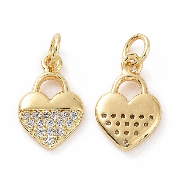 PandaHall Brass Micro Pave Cubic Zirconia Charms, Real 18K Gold Plated, with Jump Ring, Heart Lock, Clear, 14x9x2mm, Jump Ring: 5x0.8mm...
PandaHall Brass Micro Pave Cubic Zirconia Charms, Real 18K Gold Plated, with Jump Ring, Heart Lock, Clear, 14x9x2mm, Jump Ring: 5x0.8mm...