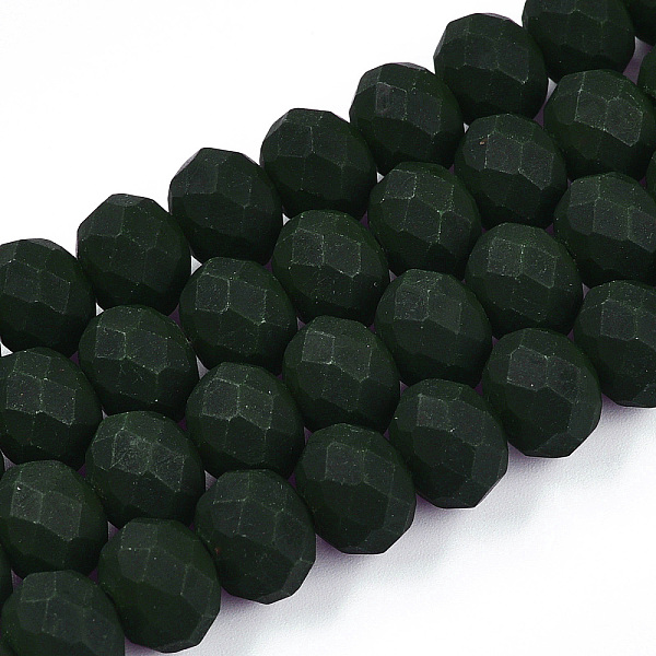 PandaHall Glass Beads Strands, Faceted, Frosted, Rondelle, Dark Green, 10mm, Hole: 1mm, about 63~65pcs/strand, 19.2~20 inch(48~50cm) Glass...
PandaHall Glass Beads Strands, Faceted, Frosted, Rondelle, Dark Green, 10mm, Hole: 1mm, about 63~65pcs/strand, 19.2~20 inch(48~50cm) Glass...
