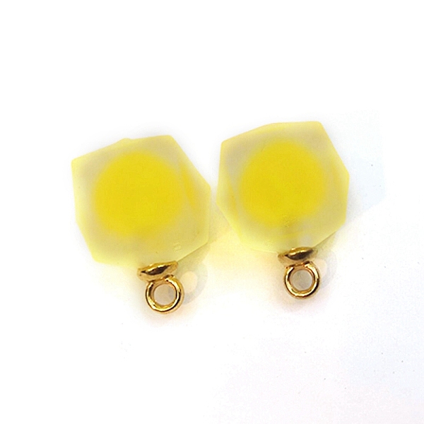 PandaHall Resin Frosted Pendants, with Golden Zinc Alloy Loop, Bead in Bead Pendants, Hexagon, Gold, 20x15.5x15.5mm, Hole: 2.2mm Resin...
PandaHall Resin Frosted Pendants, with Golden Zinc Alloy Loop, Bead in Bead Pendants, Hexagon, Gold, 20x15.5x15.5mm, Hole: 2.2mm Resin...