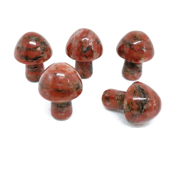 PandaHall Natural Sesame Jasper Healing Mushroom Figurines, Reiki Energy Stone Display Decorations, 20mm Sesame Jasper Mushroom
PandaHall Natural Sesame Jasper Healing Mushroom Figurines, Reiki Energy Stone Display Decorations, 20mm Sesame Jasper Mushroom