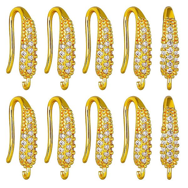PandaHall 10 Pairs Brass Micro Pave Clear Cubic Zirconia Earring Hooks, Ear Wire, with Loops, Leaf, Golden, 17.5x4mm, Hole: 1mm, Pin: 1mm...
PandaHall 10 Pairs Brass Micro Pave Clear Cubic Zirconia Earring Hooks, Ear Wire, with Loops, Leaf, Golden, 17.5x4mm, Hole: 1mm, Pin: 1mm...