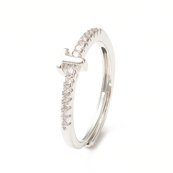 PandaHall Clear Cubic Zirconia Initial Letter Adjustable Ring, Platinum Brass Jewelry for Women, Letter.T, Inner Diameter: 18mm Brass+Cubic...
PandaHall Clear Cubic Zirconia Initial Letter Adjustable Ring, Platinum Brass Jewelry for Women, Letter.T, Inner Diameter: 18mm Brass+Cubic...