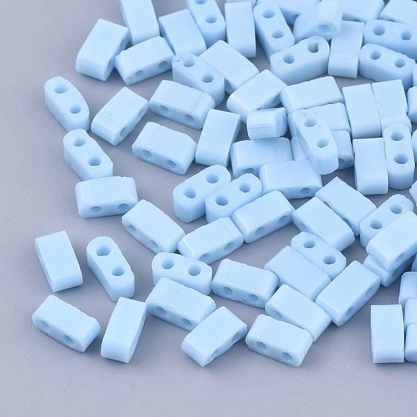 PandaHall 2-Hole Glass Seed Beads, Opaque Colours, Rectangle, Light Sky Blue, 4.5~5.5x2x2~2.5mm, Hole: 0.5~0.8mm, about 2000pcs/bag Glass...
PandaHall 2-Hole Glass Seed Beads, Opaque Colours, Rectangle, Light Sky Blue, 4.5~5.5x2x2~2.5mm, Hole: 0.5~0.8mm, about 2000pcs/bag Glass...