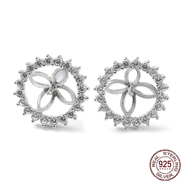 PandaHall Rhodium Plated 925 Sterling Silver with Cubic Zirconia Stud Earring Findings, with S925 Stamp, for Half Drilled Pearl Beads..., Clear
PandaHall Rhodium Plated 925 Sterling Silver with Cubic Zirconia Stud Earring Findings, with S925 Stamp, for Half Drilled Pearl Beads..., Clear