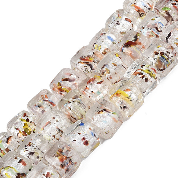 PandaHall Handmade Silver Foil Lampwork Beads, Cube, Creamy White, 10~12x10~12x10~12mm, Hole: 1.5mm, about 40pcs/strand, 16.54''(42cm)...
PandaHall Handmade Silver Foil Lampwork Beads, Cube, Creamy White, 10~12x10~12x10~12mm, Hole: 1.5mm, about 40pcs/strand, 16.54''(42cm)...