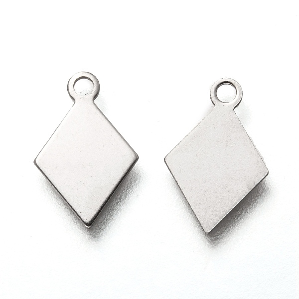 PandaHall 201 Stainless Steel Charms, Laser Cut, Rhombus, Stainless Steel Color, 12x8x0.5mm, Hole: 1.4mm 201 Stainless Steel Rhombus
PandaHall 201 Stainless Steel Charms, Laser Cut, Rhombus, Stainless Steel Color, 12x8x0.5mm, Hole: 1.4mm 201 Stainless Steel Rhombus
