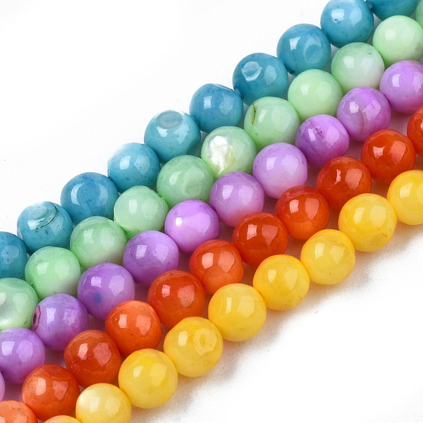 PandaHall Natural Freshwater Shell Beads Strands, Mixed Dyed and Undyed, Round, Mixed Color, 4mm, Hole: 0.8mm, about 97~99pcs/strand, 14.88..., Multicolor
PandaHall Natural Freshwater Shell Beads Strands, Mixed Dyed and Undyed, Round, Mixed Color, 4mm, Hole: 0.8mm, about 97~99pcs/strand, 14.88..., Multicolor