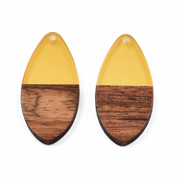 PandaHall Transparent Resin & Walnut Wood Pendants, Teardrop Shape Charm, Champagne Gold, 38x18x3mm, Hole: 2mm Resin+Wood Teardrop
PandaHall Transparent Resin & Walnut Wood Pendants, Teardrop Shape Charm, Champagne Gold, 38x18x3mm, Hole: 2mm Resin+Wood Teardrop