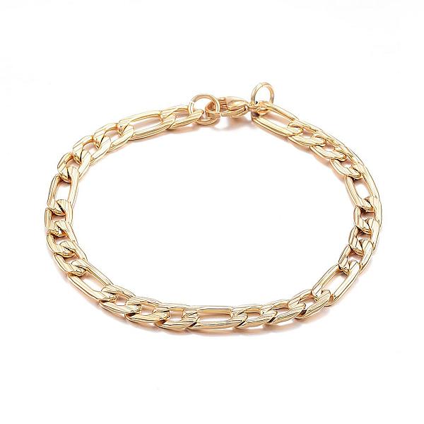 PandaHall 304 Stainless Steel Bracelets, Figaro Chains, with Lobster Clasp, Golden, 7-7/8 inch(20cm), 6mm 304 Stainless Steel
PandaHall 304 Stainless Steel Bracelets, Figaro Chains, with Lobster Clasp, Golden, 7-7/8 inch(20cm), 6mm 304 Stainless Steel