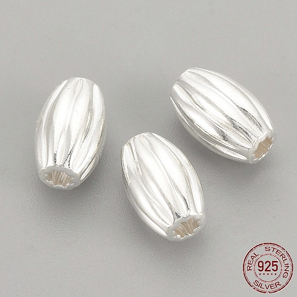 PandaHall 925 Sterling Silver Corrugated Beads, Oval, Silver, 8x5mm, Hole: 1.5mm Sterling Silver Oval Silver
PandaHall 925 Sterling Silver Corrugated Beads, Oval, Silver, 8x5mm, Hole: 1.5mm Sterling Silver Oval Silver