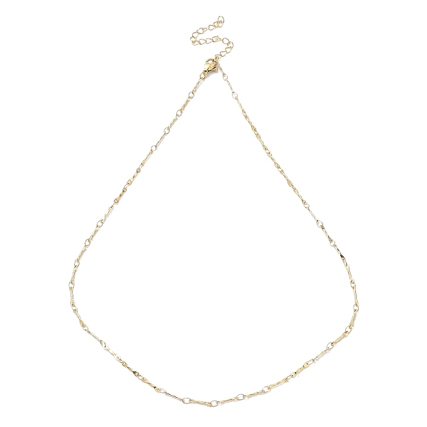 PandaHall Ion Plating(IP) 304 Stainless Steel Textured Bar Link Chain Necklace, Golden, 17.52 inch(44.5cm) 304 Stainless Steel
PandaHall Ion Plating(IP) 304 Stainless Steel Textured Bar Link Chain Necklace, Golden, 17.52 inch(44.5cm) 304 Stainless Steel