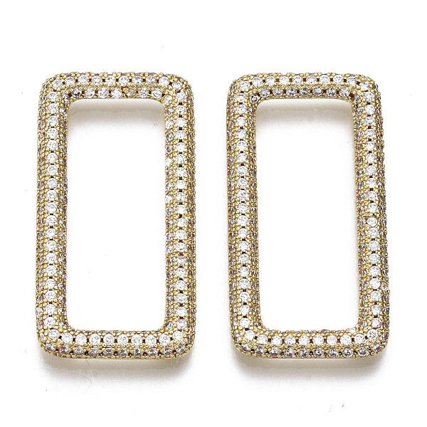 PandaHall Brass Micro Pave Cubic Zirconia Linking Rings, Rectangle, Nickel Free, Clear, Real 16K Gold Plated, 34x17.5x3mm, Inner Diameter...
PandaHall Brass Micro Pave Cubic Zirconia Linking Rings, Rectangle, Nickel Free, Clear, Real 16K Gold Plated, 34x17.5x3mm, Inner Diameter...