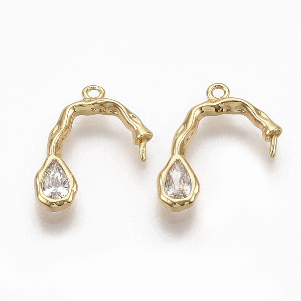 PandaHall Brass Peg Bails Pendants, For Half Drilled Beads, with Clear Cubic Zirconia, Nickel Free, Real 18K Gold Plated, 16x14x2mm, Hole...
PandaHall Brass Peg Bails Pendants, For Half Drilled Beads, with Clear Cubic Zirconia, Nickel Free, Real 18K Gold Plated, 16x14x2mm, Hole...