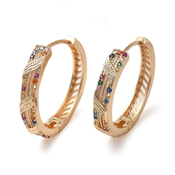 PandaHall Brass Micro Pave Colorful Cubic Zirconia Hoop Earrings, Hollow Leaf, Light Gold, 25x26.5x4.5mm Brass Leaf
PandaHall Brass Micro Pave Colorful Cubic Zirconia Hoop Earrings, Hollow Leaf, Light Gold, 25x26.5x4.5mm Brass Leaf